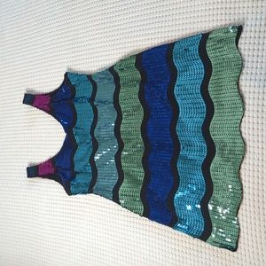 Charlotte Russe Sequin Metallic Mini Party Dress Size L